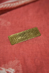 Tribal long rectangle pin